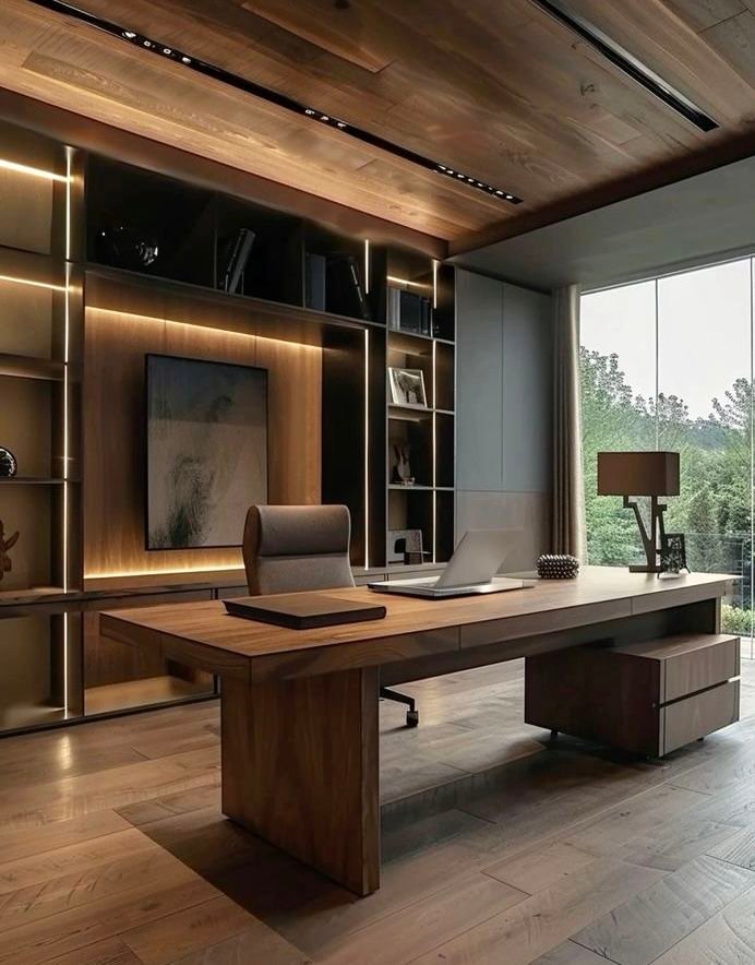 Executive Office with Cabinet Storage