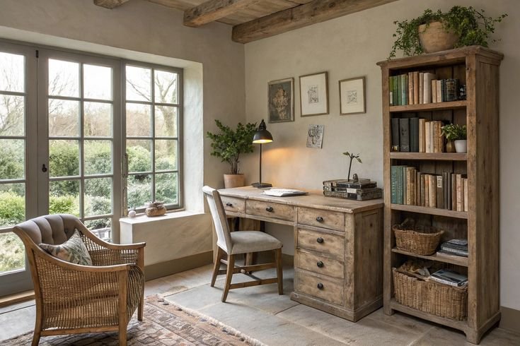 Rustic Wooden Office
